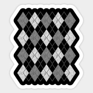 Grey Argyle Sweater Pattern Sticker